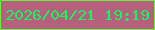 文字の大きさ：5、枠の色：6cef3e、背景の色：b5617e、文字の色：16f460 無料ブログパーツのブログ時計