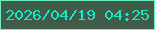 文字の大きさ：3、枠の色：6cefbe、背景の色：405c48、文字の色：16e9c6 無料ブログパーツのブログ時計