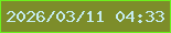 文字の大きさ：1、枠の色：6cf11e、背景の色：7d8d2a、文字の色：c4eaee 無料ブログパーツのブログ時計