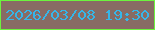 文字の大きさ：3、枠の色：6cf33e、背景の色：886b64、文字の色：35b6e9 無料ブログパーツのブログ時計