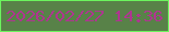 文字の大きさ：4、枠の色：6cf45e、背景の色：588248、文字の色：af3590 無料ブログパーツのブログ時計
