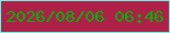 文字の大きさ：2、枠の色：6cf5e7、背景の色：ae2047、文字の色：04b20c 無料ブログパーツのブログ時計