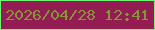 文字の大きさ：1、枠の色：6cf673、背景の色：931d52、文字の色：87943a 無料ブログパーツのブログ時計