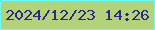 文字の大きさ：1、枠の色：6cfbf7、背景の色：b3d37b、文字の色：312883 無料ブログパーツのブログ時計