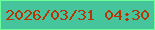 文字の大きさ：4、枠の色：6cfe9a、背景の色：46c49c、文字の色：b93404 無料ブログパーツのブログ時計