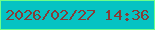 文字の大きさ：2、枠の色：6cff8b、背景の色：05c3c3、文字の色：863c37 無料ブログパーツのブログ時計