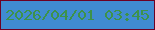 文字の大きさ：3、枠の色：6d0023、背景の色：408bd1、文字の色：3d924a 無料ブログパーツのブログ時計