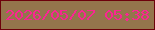 文字の大きさ：4、枠の色：6d010b、背景の色：94754c、文字の色：fa2592 無料ブログパーツのブログ時計