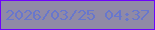 文字の大きさ：5、枠の色：6d04fb、背景の色：908aa6、文字の色：6877cc 無料ブログパーツのブログ時計