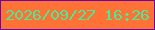 文字の大きさ：5、枠の色：6d06a7、背景の色：ff7236、文字の色：4ce895 無料ブログパーツのブログ時計
