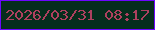 文字の大きさ：5、枠の色：6d06fe、背景の色：062d1d、文字の色：ae405f 無料ブログパーツのブログ時計