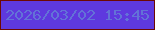 文字の大きさ：5、枠の色：6d0903、背景の色：5e39de、文字の色：6372d7 無料ブログパーツのブログ時計
