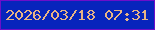 文字の大きさ：5、枠の色：6d0ec9、背景の色：0724bc、文字の色：e8b485 無料ブログパーツのブログ時計