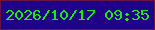 文字の大きさ：5、枠の色：6d1140、背景の色：1f0086、文字の色：1aec10 無料ブログパーツのブログ時計