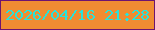 文字の大きさ：4、枠の色：6d1470、背景の色：f08c32、文字の色：28e3db 無料ブログパーツのブログ時計