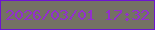文字の大きさ：1、枠の色：6d14d1、背景の色：747164、文字の色：932ece 無料ブログパーツのブログ時計