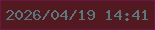 文字の大きさ：3、枠の色：6d1544、背景の色：531920、文字の色：5b767c 無料ブログパーツのブログ時計