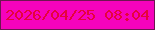 文字の大きさ：3、枠の色：6d1650、背景の色：f503bc、文字の色：e6033c 無料ブログパーツのブログ時計