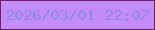文字の大きさ：3、枠の色：6d1d67、背景の色：c38cf9、文字の色：9088e3 無料ブログパーツのブログ時計