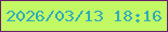 文字の大きさ：3、枠の色：6d1d6c、背景の色：c2f864、文字の色：2facba 無料ブログパーツのブログ時計