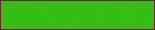 文字の大きさ：2、枠の色：6d232b、背景の色：3bbb18、文字の色：1bca00 無料ブログパーツのブログ時計