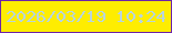 文字の大きさ：1、枠の色：6d24a8、背景の色：feed01、文字の色：b9d5dd 無料ブログパーツのブログ時計