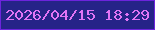 文字の大きさ：1、枠の色：6d24dc、背景の色：262388、文字の色：e174f5 無料ブログパーツのブログ時計