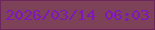 文字の大きさ：4、枠の色：6d255e、背景の色：7d4257、文字の色：8015bd 無料ブログパーツのブログ時計