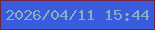 文字の大きさ：1、枠の色：6d263f、背景の色：3a5cdc、文字の色：86afc5 無料ブログパーツのブログ時計