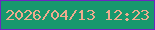 文字の大きさ：5、枠の色：6d26c0、背景の色：18986d、文字の色：efab8e 無料ブログパーツのブログ時計