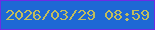 文字の大きさ：2、枠の色：6d2ce4、背景の色：1e68d5、文字の色：c1bd5d 無料ブログパーツのブログ時計