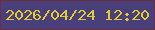 文字の大きさ：2、枠の色：6d2f3f、背景の色：483f7b、文字の色：e3ca33 無料ブログパーツのブログ時計