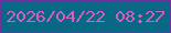 文字の大きさ：1、枠の色：6d349d、背景の色：0a6887、文字の色：d55ec2 無料ブログパーツのブログ時計