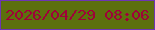 文字の大きさ：1、枠の色：6d35b3、背景の色：5c700d、文字の色：9f0139 無料ブログパーツのブログ時計