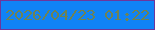 文字の大きさ：1、枠の色：6d369c、背景の色：1083f6、文字の色：6e8354 無料ブログパーツのブログ時計