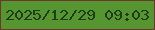 文字の大きさ：2、枠の色：6d372d、背景の色：559631、文字の色：203c1c 無料ブログパーツのブログ時計