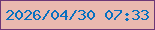 文字の大きさ：4、枠の色：6d3776、背景の色：eab9af、文字の色：0770c0 無料ブログパーツのブログ時計