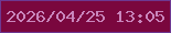 文字の大きさ：4、枠の色：6d3891、背景の色：7a073e、文字の色：c986bc 無料ブログパーツのブログ時計