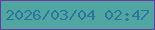 文字の大きさ：4、枠の色：6d39a1、背景の色：50a7a2、文字の色：2f749f 無料ブログパーツのブログ時計