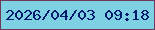 文字の大きさ：1、枠の色：6d3a5c、背景の色：7dd1e2、文字の色：031a6d 無料ブログパーツのブログ時計