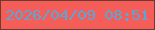 文字の大きさ：5、枠の色：6d3b2e、背景の色：f55d59、文字の色：59a6d7 無料ブログパーツのブログ時計