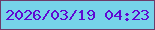 文字の大きさ：3、枠の色：6d3c69、背景の色：76d3e9、文字の色：5f09d3 無料ブログパーツのブログ時計