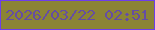 文字の大きさ：1、枠の色：6d3eeb、背景の色：8b8435、文字の色：654da3 無料ブログパーツのブログ時計