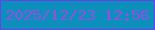 文字の大きさ：4、枠の色：6d3ef1、背景の色：0d8fbc、文字の色：9251e3 無料ブログパーツのブログ時計