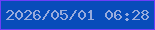 文字の大きさ：2、枠の色：6d3ef7、背景の色：084cba、文字の色：97abdd 無料ブログパーツのブログ時計