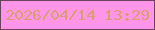 文字の大きさ：3、枠の色：6d435b、背景の色：ff95e9、文字の色：d69f6c 無料ブログパーツのブログ時計