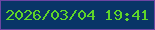 文字の大きさ：1、枠の色：6d45a2、背景の色：093567、文字の色：5ed529 無料ブログパーツのブログ時計