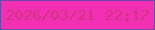 文字の大きさ：5、枠の色：6d47ab、背景の色：f32fb4、文字の色：ce347f 無料ブログパーツのブログ時計