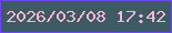 文字の大きさ：1、枠の色：6d47f0、背景の色：3e5a64、文字の色：f3b7cf 無料ブログパーツのブログ時計
