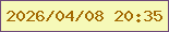 文字の大きさ：4、枠の色：6d4879、背景の色：f6f9b8、文字の色：a36a03 無料ブログパーツのブログ時計